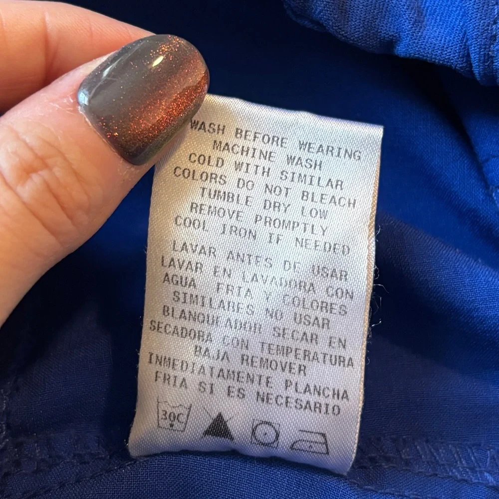 Cherokee iFlex Size M Cobalt Blue Scrub Pants - Picture 8 of 8